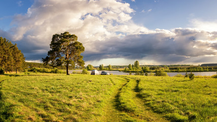 летний пейзаж на берегу уральской реки, Россия,  © 7ynp100