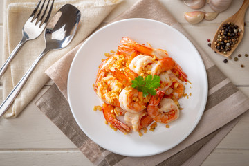 Fried Shrimp with garlic pepper