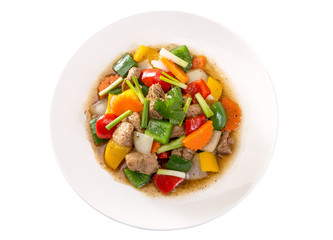 Stir Fried Pork and Vegetables Black Pepper