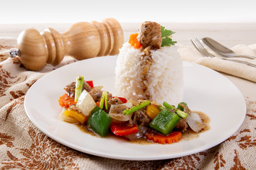 Stir Fried Pork and Vegetables Black Pepper
