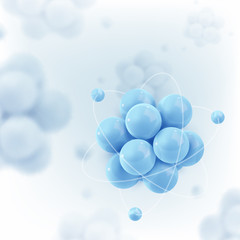 Abstract molecules. Atoms. Graphic illustration for your design