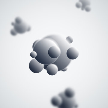 Abstract molecules. Atoms. Graphic illustration for your design