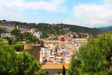 Fototapeta premium Beautiful cityscape. Tossa de Mar, Catalonia.