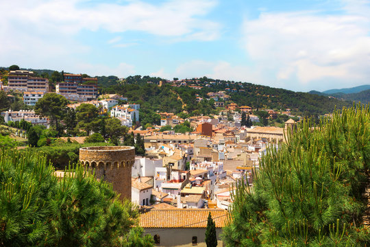 Beautiful cityscape. Tossa de Mar, Catalonia.