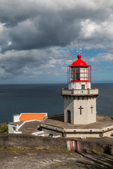 Fototapeta na wymiar Lighthouse Arnel, Nordeste, Azores Islands