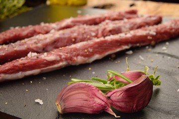 lagarto iberico, carne cruda, alimento, bodegon, macro