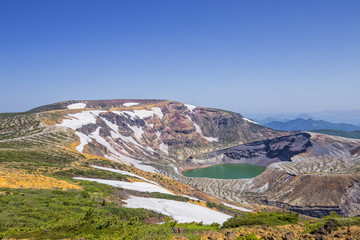 Okama lake in Zao, Japan