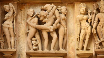 Fototapeta na wymiar Templo Lakshmana, Templos del Oeste en Khajuraho, India