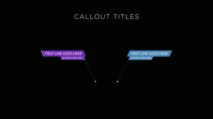 Two Line Angled Callout Titles