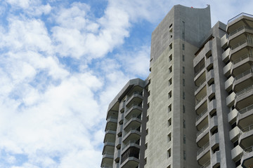the condominium high-rise at mae rumphueng beach rayong.