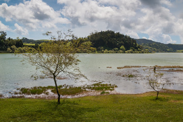 Fototapeta na wymiar Lake Lagoa das Furnas, Azores Islands