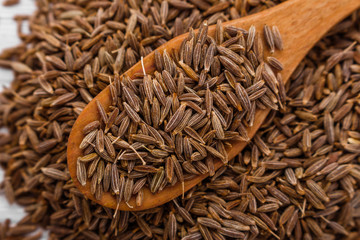 fragrant Zira on a wooden rustic background