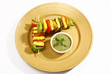 Indian Cottage Cheese or Paneer Tikka, Indian Dish