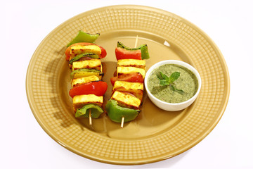Indian Cottage Cheese or Paneer Tikka, Indian Dish