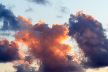 orange clouds at sunset