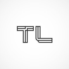 Initial Letter TL Logo Vector Design