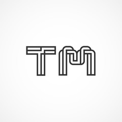 Initial Letter TM Logo Vector Design