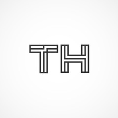 Initial Letter TH Logo Vector Design