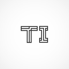 Initial Letter TI Logo Vector Design
