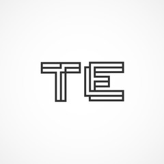 Initial Letter TE Logo Vector Design
