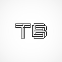 Initial Letter TB Logo Vector Design