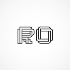 Initial Letter RO Logo Vector Design