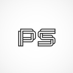 Initial Letter PS Logo Vector Design