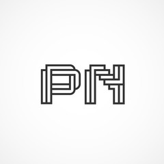 Initial Letter PN Logo Vector Design