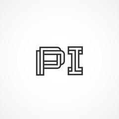 Initial Letter PI Logo Vector Design