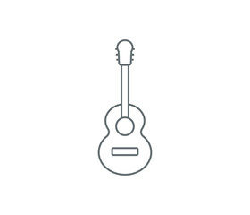 Modern guitar line icon