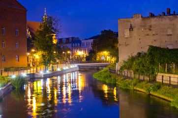 Bydgoszcz during the night, Poland