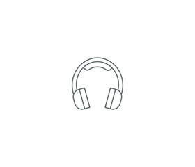 Modern headphone line icon 