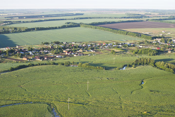 Top view of the village Mushkovatovo