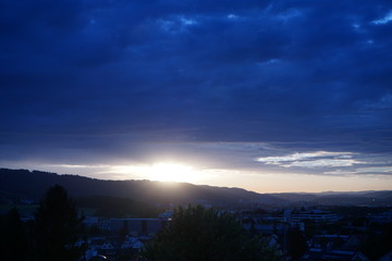 Sun goes down