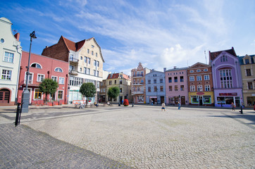 Town square of Grudziadz, Poland