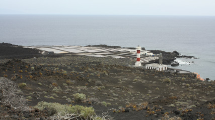 Faro y Salinas de Fuencaliente, La Palma, Islas Canarias, España