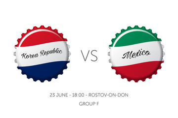Soccer championship - Korea Republic VS Mexico - 23 June 