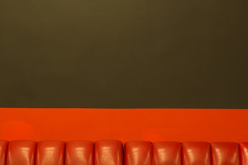 interior concept with red sofa and black wall