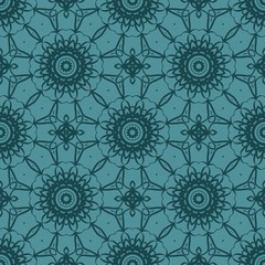 creative geometric ornament on color background. Seamless vector illustration. For interior design, wallpaper