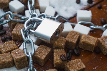 Sugar and chain with a lock