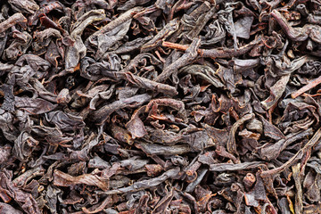Dry Black Tea Macro Background