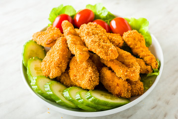 chicken nuggets with fries