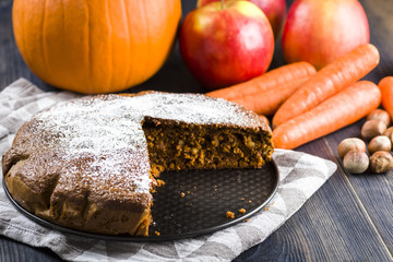 Carrot cake with pumpkin