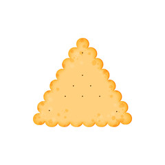 Vector Illustration. Health cracker. Isolated cookie: triangle