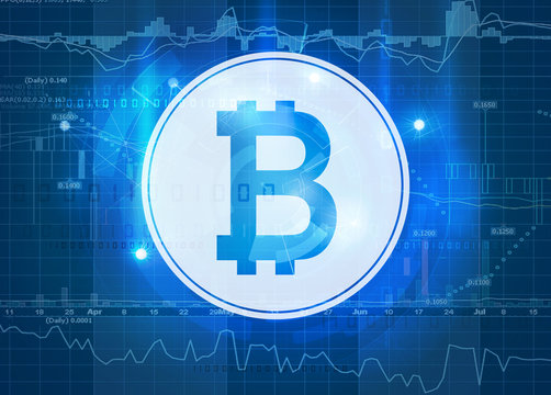 bitcoin symbol with market data