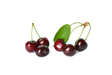 Cherry on a white background