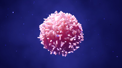 illustration lymphocytes, t cells or cancer cells