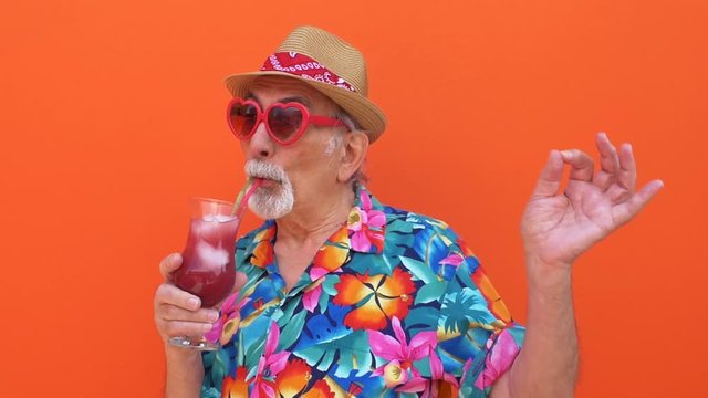 funny moments of a senior on colored backgrounds