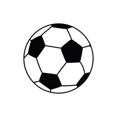 Ball icon black on white background football