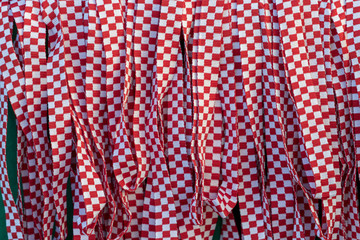 Croatian team supporters red and white checkered ribbon, band
